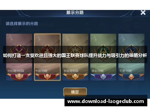 如何打造一支受欢迎且强大的国王联赛球队提升战力与吸引力的策略分析