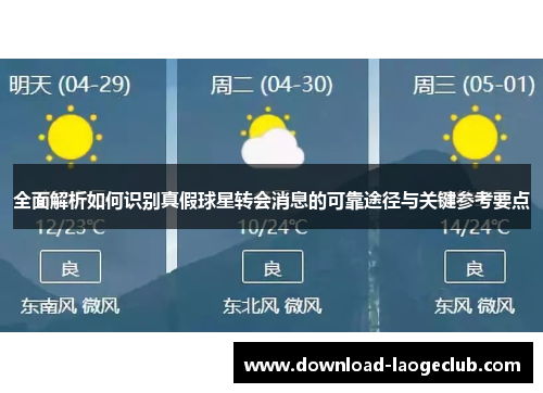 全面解析如何识别真假球星转会消息的可靠途径与关键参考要点 全面解析如何识别真假球星转会消息的可靠途径与关键参考要点