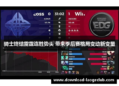 骑士终结雷霆连胜势头 带来季后赛格局变动新变量